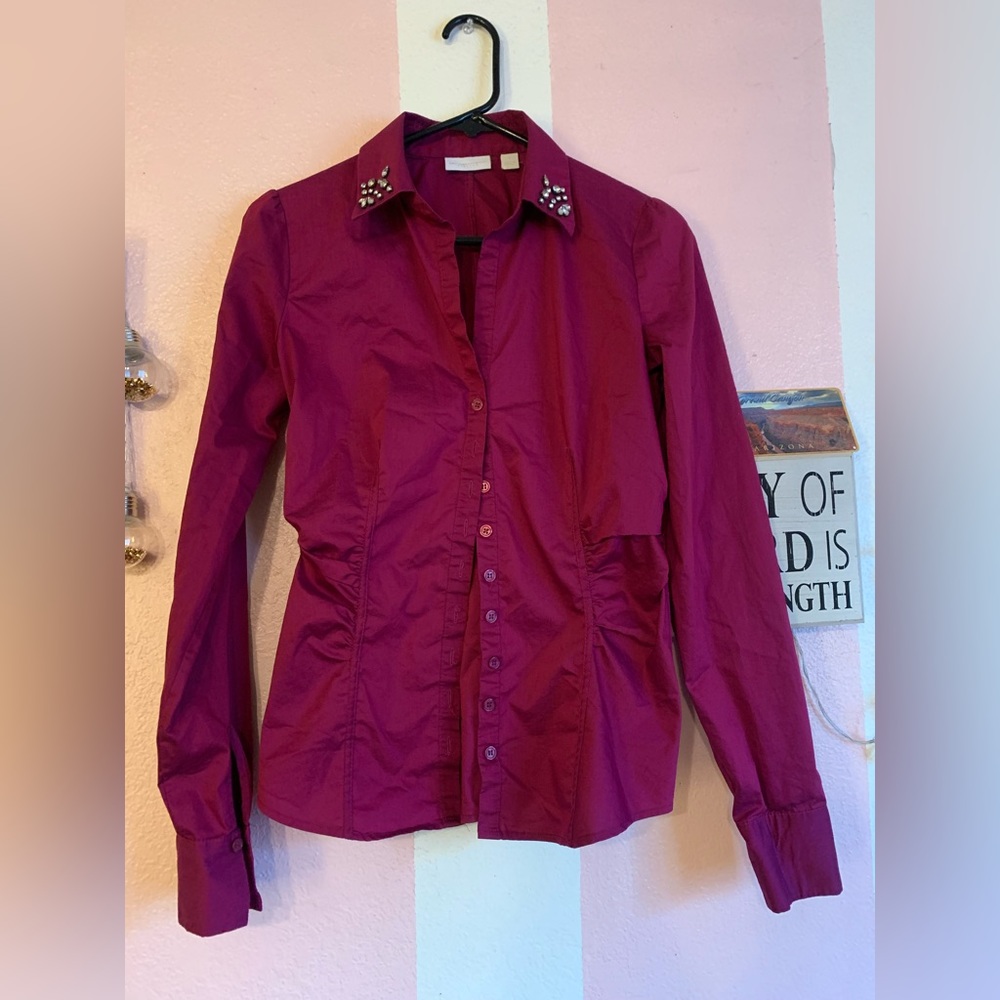 NY&CO Fuchsia Blouse
